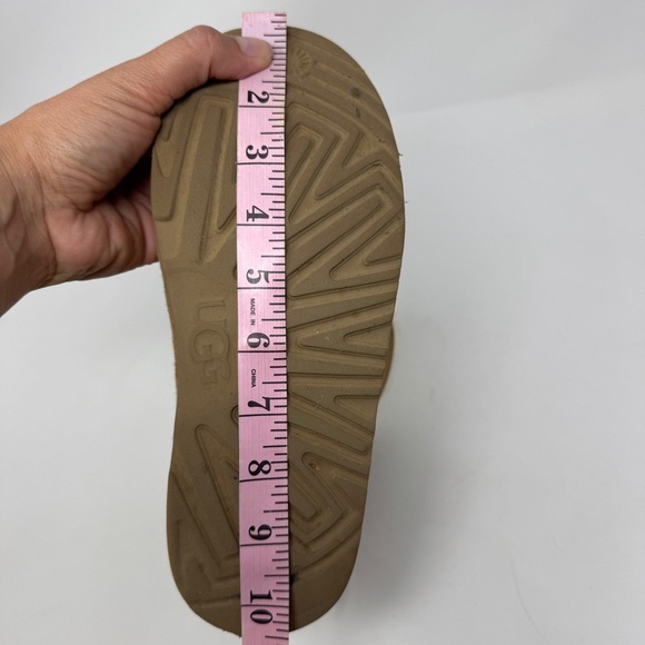 UGG Bailey Bow Boots Chestnut Brown Suede Sheepskin Fur Lined Women’s - Picture 8 of 10